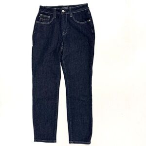 Judy Blue High Rise Mom Jeans Womens 5 27 Dark Wash Straight Leg Stretch Denim